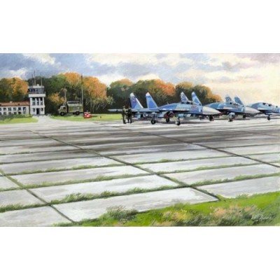 [�˾���ũ] BICM72214 [ICM] BICM72214 1/72 Soviet Airstrip Concrete Plate PAG14 (32 pieces)