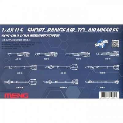 [˾ũ] CESPS-043 [Meng] CESPS-043 1/48 U.S.Short range Air-to-Air Missiles