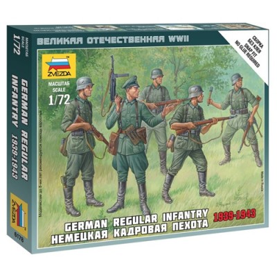 [˾ũ] BZ6178 [Zvezda] BZ6178 1/72 German Regular Infantry 1939-43~Snap Kit (New Tool- 2012)