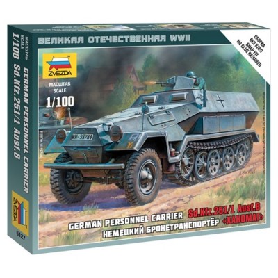 [�˾���ũ] BZ6127 [Zvezda] BZ6127 1/100 Sd.Kfz.251/1 Ausf.B~ Snap Kit (New Tool- 2011)