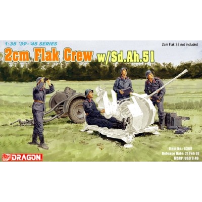 [�˾���ũ] BD6368 [Dragon] BD6368 1/35 2cm Flak Crew w/Sd.Ah.51