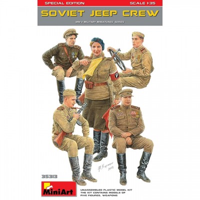 [�˾���ũ] BE35313 [Miniart] BE35313 1/35 Soviet Jeep Crew. Special Edition