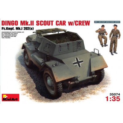 [˾ũ] BE35074 [Miniart] BE35074 1/35 Dingo Mk II ( Pz.Kpfw.Mk 1 202(e) w/crew)