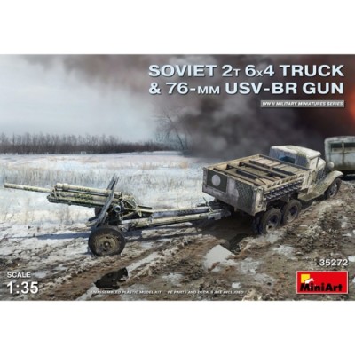 [˾ũ] BE35272 [Miniart] BE35272 1/35 Soviet 2t 6x4 Truck w/ 76mm USV-BR Gun- 2 