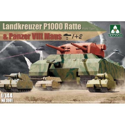 [�˾���ũ] BT3001 [Takom] BT3001 1/144 WWII Heavy Battle Tank Landkreuzer P1000 Ratte(Proto Type)&Panzer VIII Maus