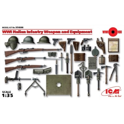 [�˾���ũ] BICM35686 [ICM] BICM35686 1/35 WWI Italian Infantry Weapon and Equipment