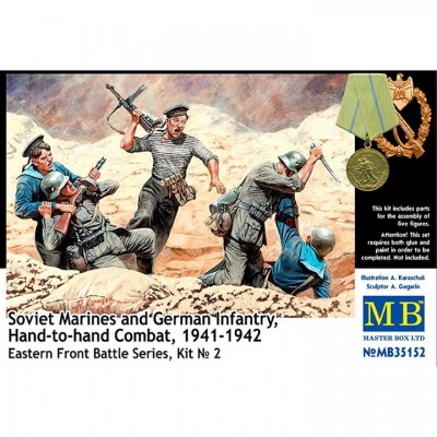 [˾ũ] CM35152 [MasterBox] CM35152 1/35 Soviet Marines and German Infantry, Hand to Hand combat, 1941-1942