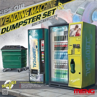 [�˾���ũ] CESPS-018 [Meng] CESPS-018 1/35 Vending Machine & Dumpster Set