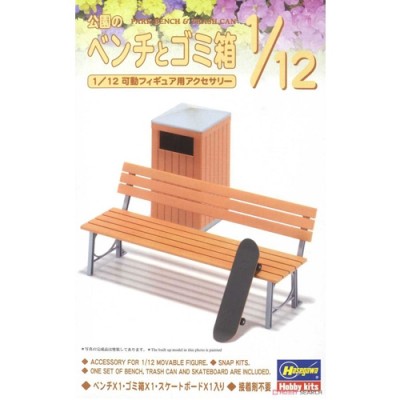 [˾ũ] BH62010 [Hasegawa] BH62010 1/12 PARK BENCH & TRASH CAN