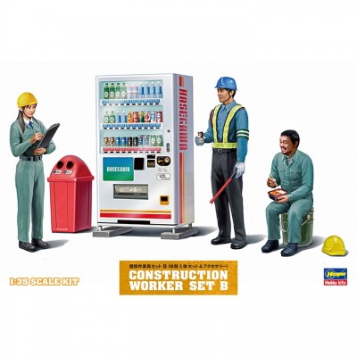 [�˾���ũ] BH66006 [Hasegawa] BH66006 1/35 Construction Worker Set B - Break Figure x 3 and Accessories