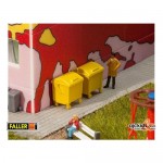 [Faller] 2 Yellow garbage bins