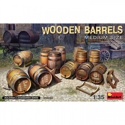 [�˾���ũ] BE35630 [Miniart] BE35630 1/35 Wooden Barrels Medium Size