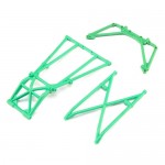 [TEAM LOSI] Rear Cage and Hoop Bars, Green: LMT
