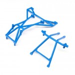 [TEAM LOSI] Top and Upper Cage Bars, Blue: LMT