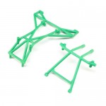 [TEAM LOSI] Top and Upper Cage Bars, Green: LMT