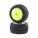 [TEAM LOSI] BK Bar Tires, Fr/Rr Mounted, Yellow: Mini-T 2.0