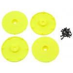 [TLR Racing] Wheel Disk, FL Yellow w/Screws (4): 22SCT/2.0