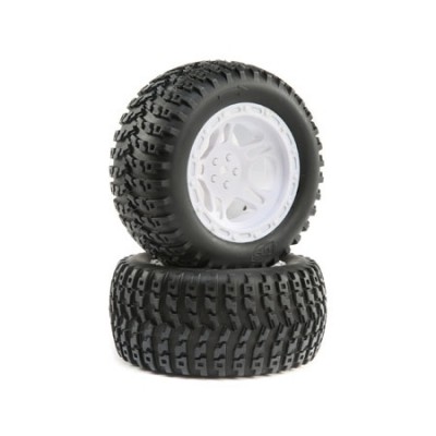 [˾ũ] LOS43023 [TEAM LOSI] White Wheel and Tire Mounted (2): 22S ST (Ǹ)