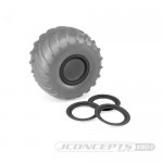 [jconcepts] JConcepts Tribute Monster Truck Wheel Mock Beadlock Rings (Black) (4)