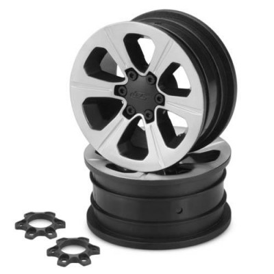[�˾���ũ] 3373B [jconcepts] JConcepts Hustle 1.9 Rock Crawler Wheels (2) (Chrome)