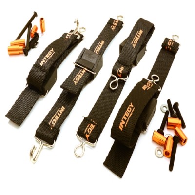 �˾���ũ C27467ORANGE [INTEGY] ���͸� ��Ʈ��)Suspension Travel Limiter Straps for Traxxas X-Maxx 4X4 C27467ORANGE