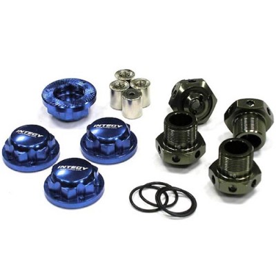 [�˾���ũ] C23339BLUE [INTEGY] 24mm Hex Wheel (4) Hub 6mm Offset for Traxxas 1/10 T-Maxx & Revo