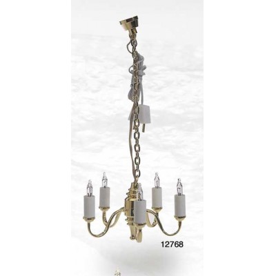 [˾ũ] BA12768 [Artesania-Latina] BA12768 1/12 LUCES LAMPARA TECHO 5 VELAS B/C(鸮)