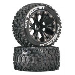 [DURATRAX] Duratrax Six Pack ST 2.8 2WD Mounted Front C2 Black (2)