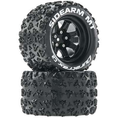 [˾ũ] DTXC5254 [DURATRAX] Duratrax Sidearm MT 2.8 Mounted Black 14mm Hex (2)