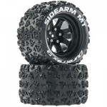 [DURATRAX] Duratrax Sidearm MT 2.8 Mounted Black 14mm Hex (2)
