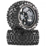 [DURATRAX] Duratrax Six Pack ST 2.8 Mntd Black Chrome 14mm Hex (2)
