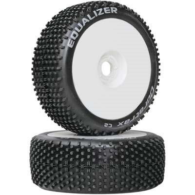 [˾ũ] DTXC3644 [DURATRAX] Duratrax 1/8 Equalizer Buggy Tire C2 Mounted White (2)