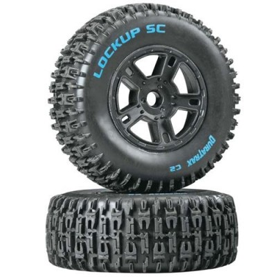 [˾ũ] DTXC3672 [DURATRAX] Duratrax Lockup SC Tire C2 Mounted Black Front SC10 (2) (Soft Compound)