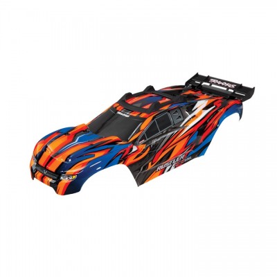 [˾ũ] AX6717T [Traxxas] AX6717T Body, Rustler 4X4 VXL, orange/ window, grille, lights decal sheet