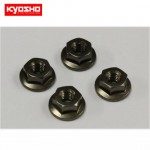 [KYOSHO] Nut(M4x4.5)Flanged (Aluminum/Gunmetal/4p