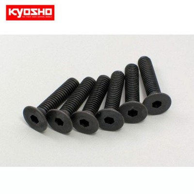 �˾���ũ KY1-S34018H [KYOSHO] Flat Head Screw(Hex/M4x18/6pcs)