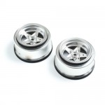 [TEAM LOSI] Rear Wheel, Satin Chrome (2): 22S Drag
