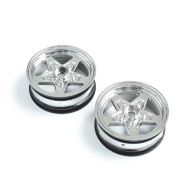 [˾ũ] LOS43045 [TEAM LOSI] Front Wheel, Chrome (2): 22S Drag