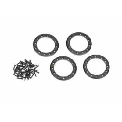 [�˾���ũ] AX8168T [Traxxas] AX8168T Black 2.2 Aluminum Beadlock Rings (4)
