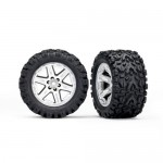 [Traxxas] AX6773R Tires & wheels, assembled, glued (2.8) (RXT black wheels, Talon Extreme tires, foam inserts) (2) (TSM rated)