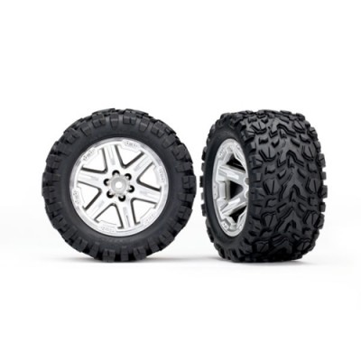 [�˾���ũ] AX6774R [Traxxas] AX6774R Tires & wheels, assembled, glued (2.8) (RXT satin chrome wheels, Talon Extreme tires, foam inserts) (2WD electric rear) (2) (TSM rated)