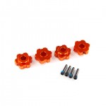 [Traxxas] AX8956T WHEEL HUBS, HEX, ALUMINUM (ORANGE-ANODIZED) (4)/ 4X13MM SCREW PINS (4)