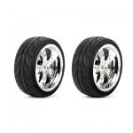 [TEAM LOSI] Mounted RR 5-Spoke Wheel Tire 54x30mm Chrome (2)