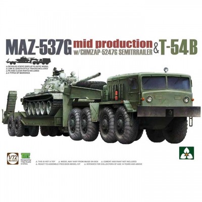 [˾ũ] BT5013 [Takom] BT5013 1/72 MAZ-537G Mid Production with CHMZAP-5247G Semitrailer T-54B