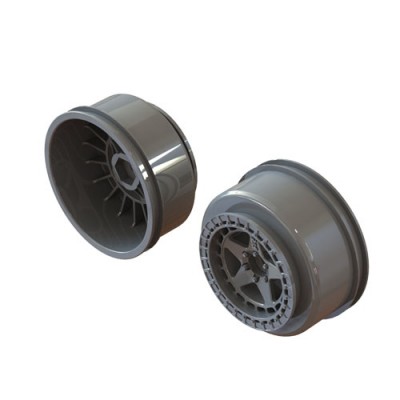 [˾ũ] ARA510126 [ARRMA] ARA510126 SC 2.2/3.0 WHEEL 14MM HEX (GUN METAL/2PCS) ĿƮ 14mm 