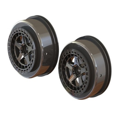[�˾���ũ] ARA510098 [ARRMA] SC 2.2/3.0 WHEEL 14mm HEX (BLACK CHROME/2pcs)