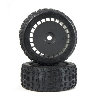 [˾ũ] ARA550097 [ARRMA] ARA550097 DBOOTS KATAR T BELTED 6S TIRE SET GLUED (BLACK) (2PCS)