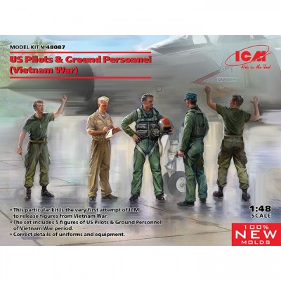 [�˾���ũ] BICM48087 [ICM] BICM48087 1/48 US Pilots and Ground Person Vietnam War - 5 figures