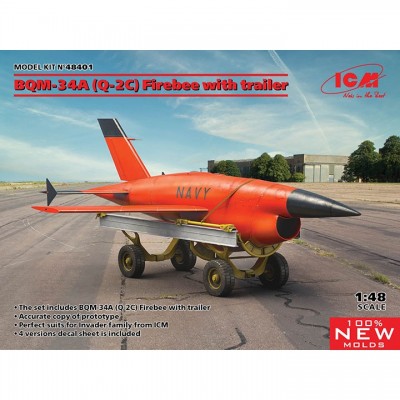 [˾ũ] BICM48401 [ICM] BICM48401 1/48 BQM-34A,Q-2C Firebee with Trailer