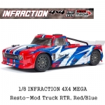 [ARRMA] Ƹ 1/8  4X4 ް   Ʈ RTR, Red/Blue - ͸,  ʿ